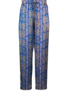 EDWARD CRUTCHLEY X BROWNS 50 GRAPHIC-PRINT SILK TROUSERS
