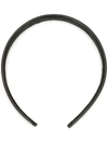 Jennifer Behr Black Leon Leather Headband In Black