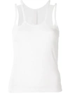 Dion Lee White Double Tie Halter Tank Top In White