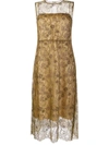 VINCE SLEEVELESS FLORAL-LACE DRESS