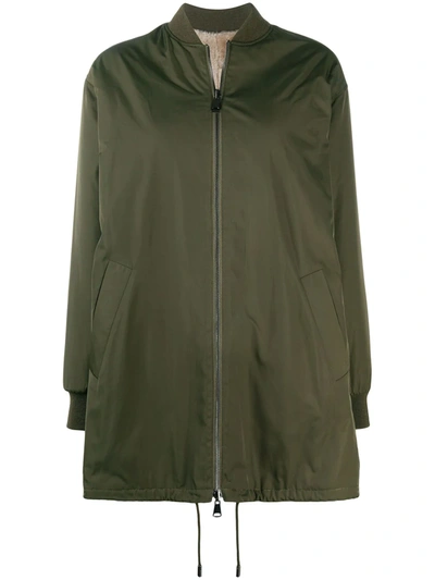 Liska Oversize Bomber Jacket In Green