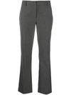 L'autre Chose Cropped Tailored Trousers In Grey