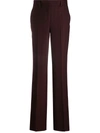 Ferragamo Straight-leg Trousers In Red
