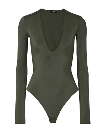 Alix Nyc Bodysuits In Dark Green
