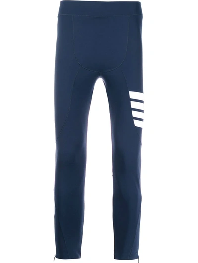 Thom Browne Lightweight Compression Tech 4-bar Tights In Blue