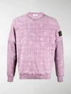 STONE ISLAND PAINT-SPLATTER CREWNECK SWEATSHIRT,15916880