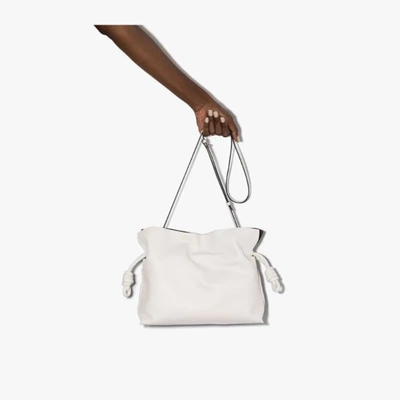 Loewe X Browns 50 White Flamenco Leather Clutch Bag