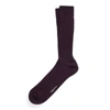 Polo Ralph Lauren Ribbed Cashmere-blend Dress Socks In Boredaux