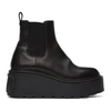 VALENTINO GARAVANI BLACK VALENTINO GARAVANI VLOGO PLATFORM BOOTS