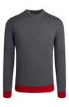 BUGATCHI MOCK NECK MERINO WOOL SWEATER,PH109CN1