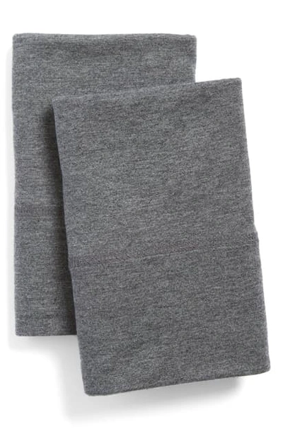 Calvin Klein Home Modern Cotton Collection Cotton & Modal Pillowcases In Charcoal