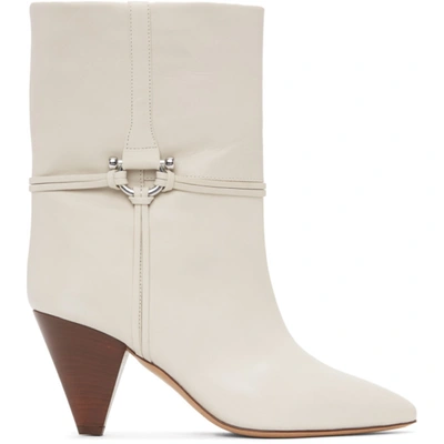 Isabel Marant Off-white Leather Lilet Ankle Boots