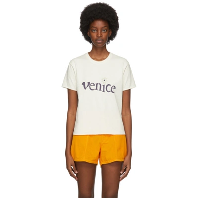 Erl 灰白色“venice, Be Nice” T 恤 In 1 Cream
