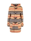 BURBERRY DOUBLEFACE DUFFLE COAT WITH STRIPED PATTERN