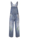 GUCCI WASHED DENIM OVERALLS IN LIGHT BLUE