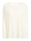 MAJESTIC MAJESTIC FILATURES CASHMERE BLEND T-SHIRT IN WHITE