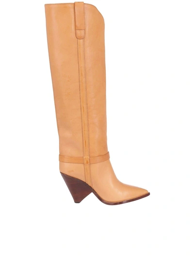 Isabel Marant Mewis Knee High Boot In Natural