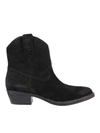 ASH IKE ANKLE BOOTS IN BLACK