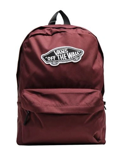 Vans Realm Backpack In Burgundy-red