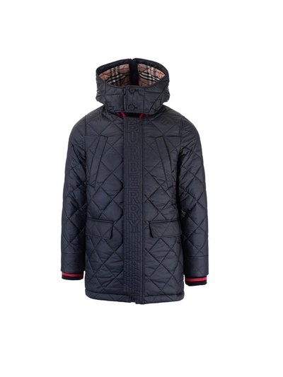 Burberry Kids' Diamond Quilted Coat In Black