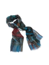 ETRO SHAAL CHECKED SCARF IN BLUE