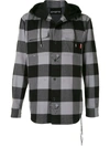 MASTERMIND JAPAN HOODED CHECKED COTTON SHIRT