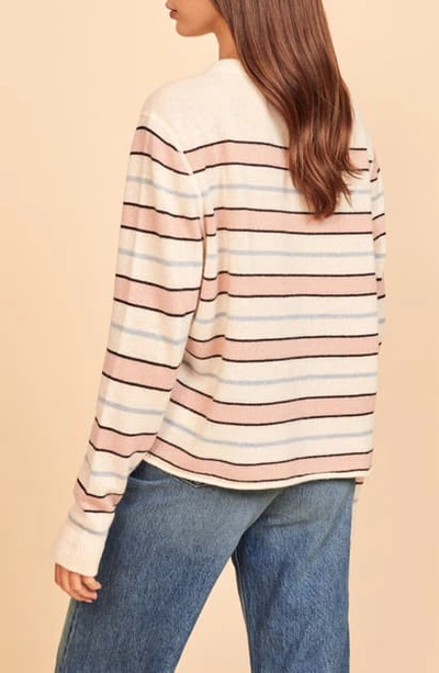 Reformation Cashmere Boyfriend Sweater In Serenade Stripe