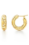 Temple St Clair Celestial 18k Yellow Gold & Diamond Cosmos Hoop Earrings