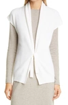 ALLUDE RIB TIE FRONT SWEATER VEST,205-11206