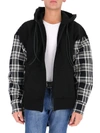 PALM ANGELS PALM ANGELS CONTRAST CHECK PANEL HOODED JACKET