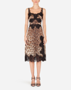 DOLCE & GABBANA LEOPARD-PRINT SATIN SLIP DRESS