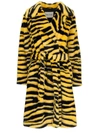 STAND STUDIO STAND STUDIO CRYSTAL ZEBRA MOTIF BELTED COAT