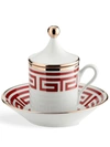Richard Ginori Labirinto Tête À Tête Coffee Set (set Of 2) In Red