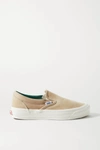 VANS OG CLASSIC LX SUEDE AND CANVAS SLIP-ON SNEAKERS