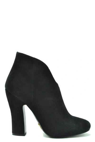 Prada Women's Black Suede Ankle Boots