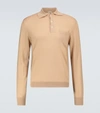 LEMAIRE LONG-SLEEVED KNITTED POLO SHIRT,P00491620