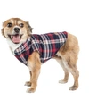 PET LIFE CENTRAL 'PUDDLER' CLASSICAL PLAIDED INSULATED DOG COAT JACKET