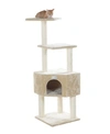 GLEEPET GLEEPET 48-INCH REAL WOOD CAT TREE WITH PERCH & PLAYHOUSE