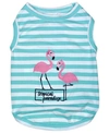 PARISIAN PET FLAMINGOS DOG T-SHIRT