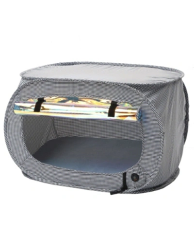 Pet Life "enterlude" Electronic Heating Lightweight And Collapsible Pet Tent In Grey