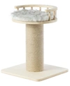PAWSMARK PAWSMARK WOODEN CAT SISAL SCRATCHING POST TREE TOWER WITH SEAT PET BED LOUNGE