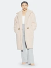 Apparis - Verified Partner Daryna Long Double-breasted Shearling Coat - M - Also In: L, S In Pink