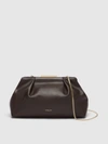 Demellier Florence Leather Clutch In Brown