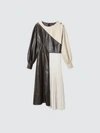 ANDERSSON BELL ANDERSSON BELL FAUX LEATHER PLEATS COMBO DRESS