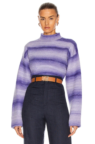 Acne Studios Ombré Striped Knitted Jumper In Purple