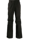 Post Archive Faction Panelled Straight-leg Trousers In Black