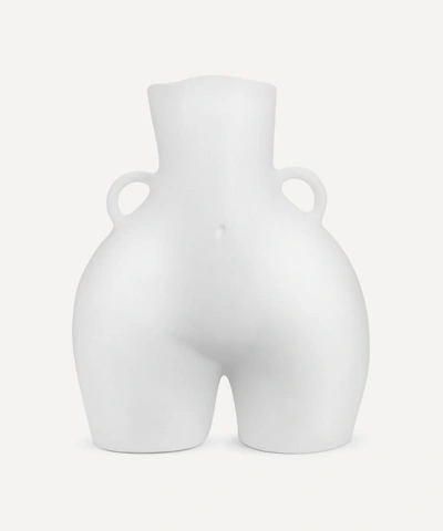 Anissa Kermiche Love Handles Light Grey Vase In White