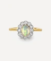 KOJIS 18CT GOLD OPAL AND DIAMOND CLUSTER RING,000717647
