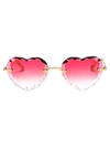 CHLOÉ CHLOÉ WOMEN'S GOLD METAL SUNGLASSES,CE150S823 55