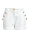 BALMAIN Low-Rise Cotton-Pique Shorts